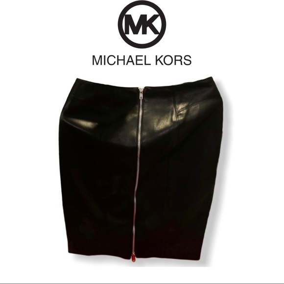 Michael Kors Dresses & Skirts - KORS Micheal Kors genuine leather zippered skirt
